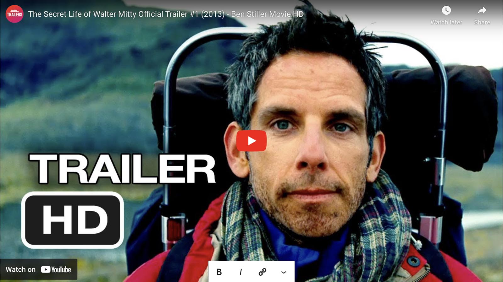 best travel movies secret life of walter mitty