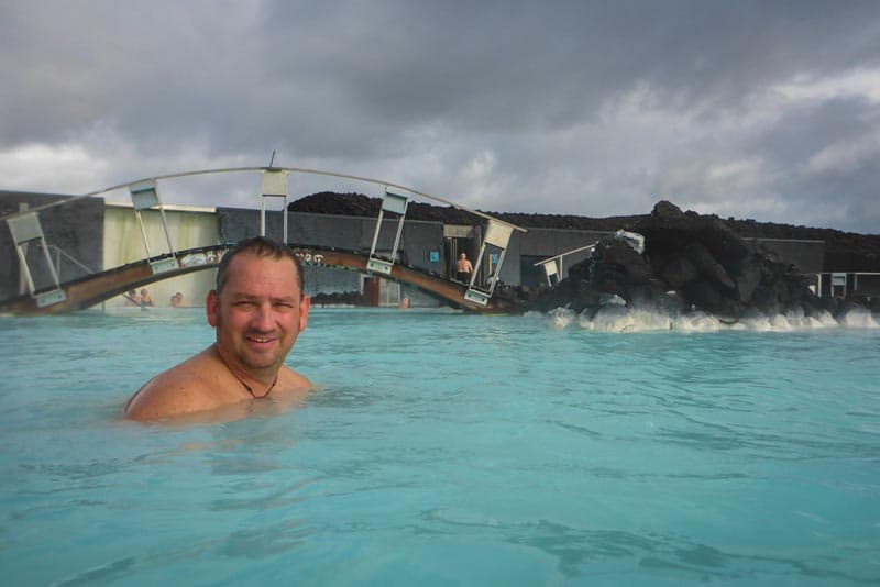 swimming in the blue lagoon