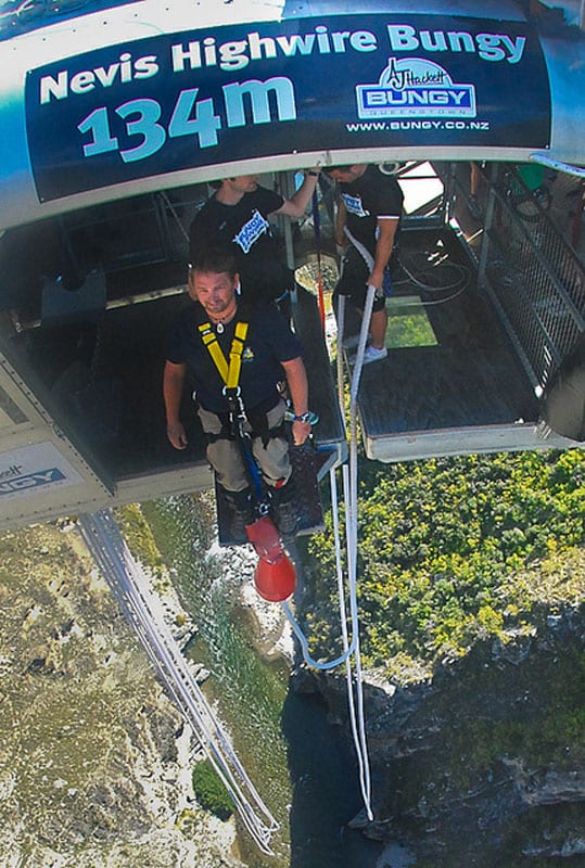 bungee jump new zealand at the Nevis on New Zealand's south island