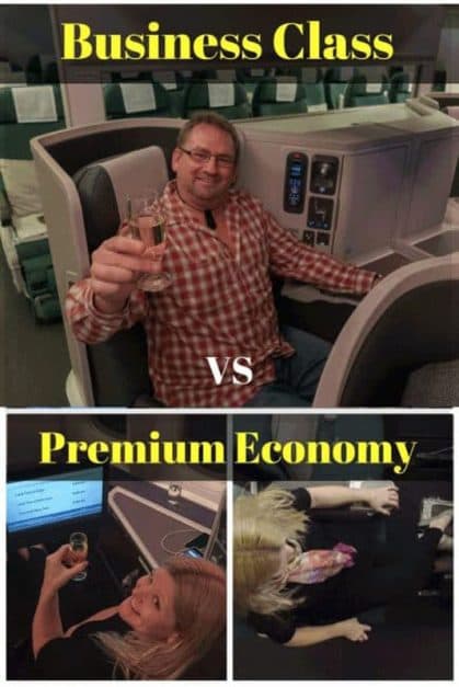 classe de Negócio vs economia premium