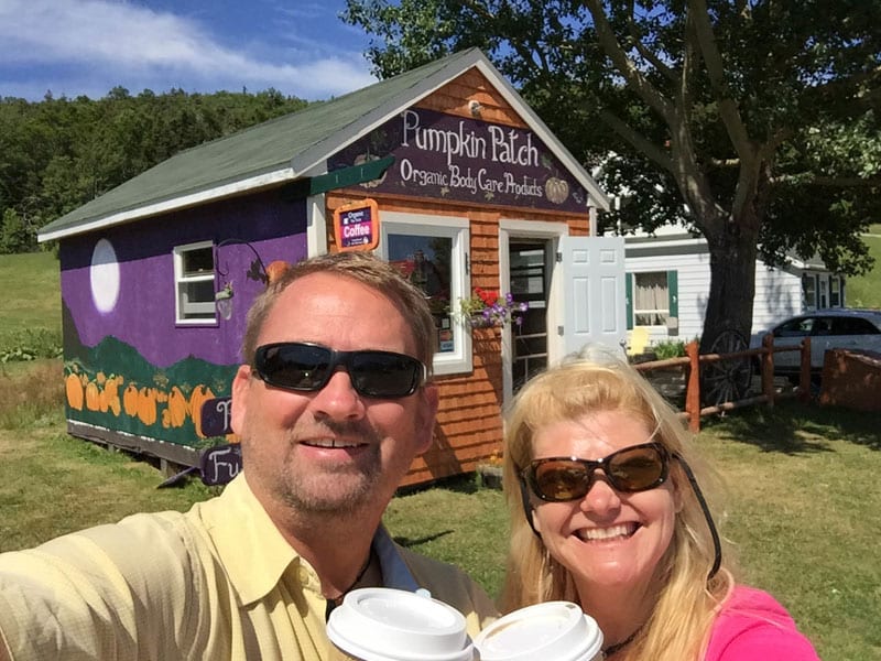 pumpkin patch coffee located on the Cabot Trail Nova Scotia