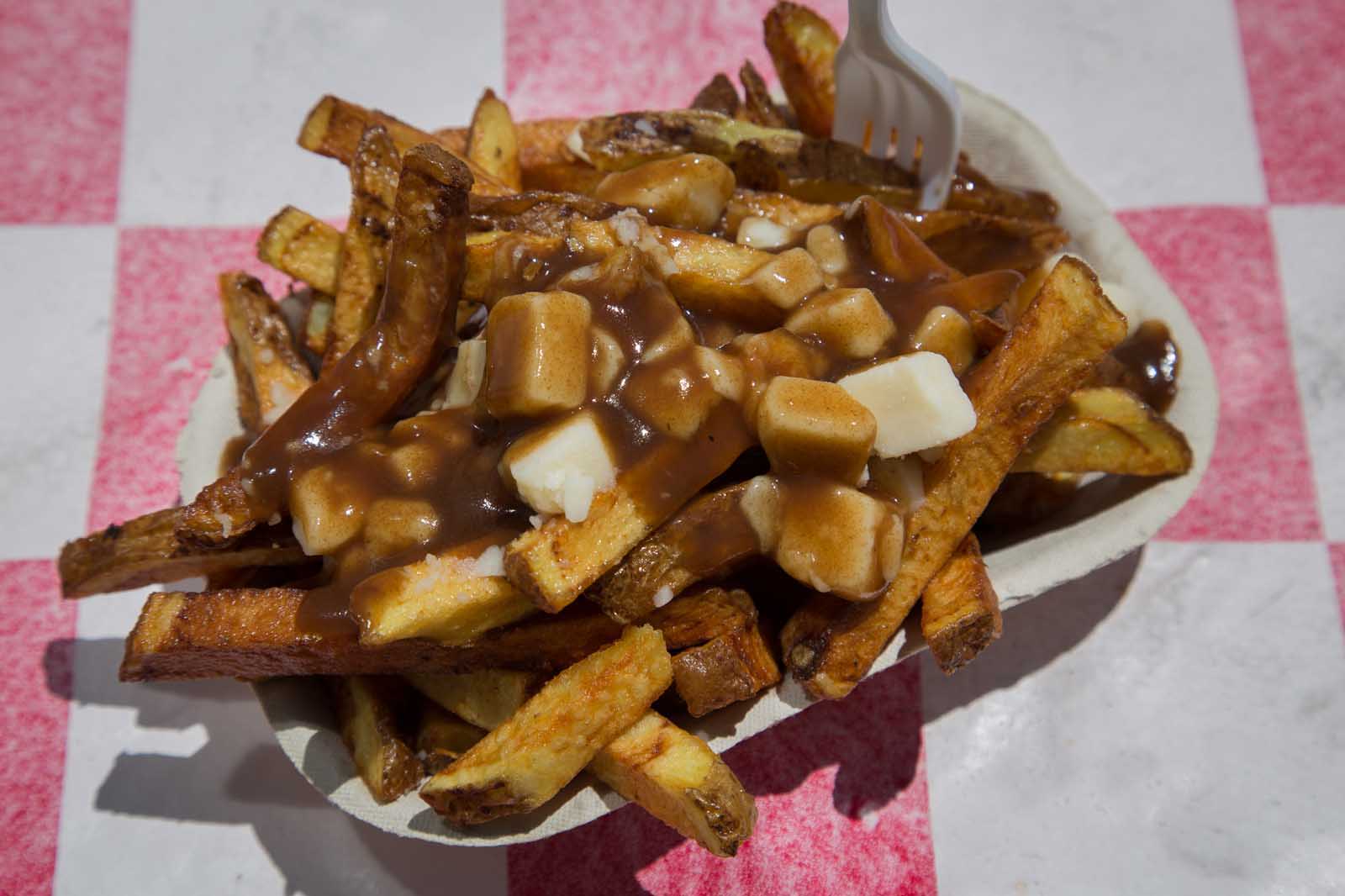 Classic Canadian poutine with fries, cheese curds, and gravy