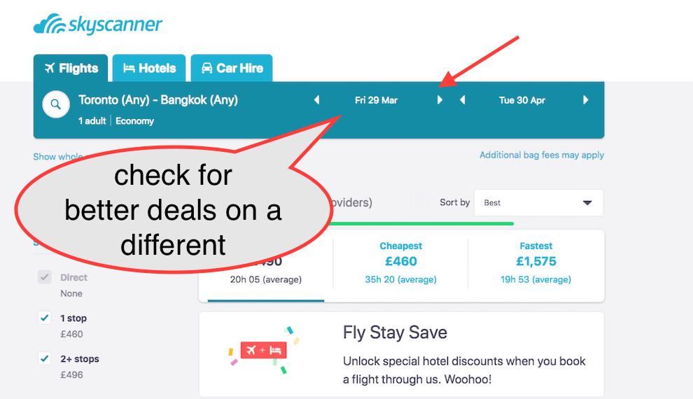 how to travel for cheap flights with skkyscanner