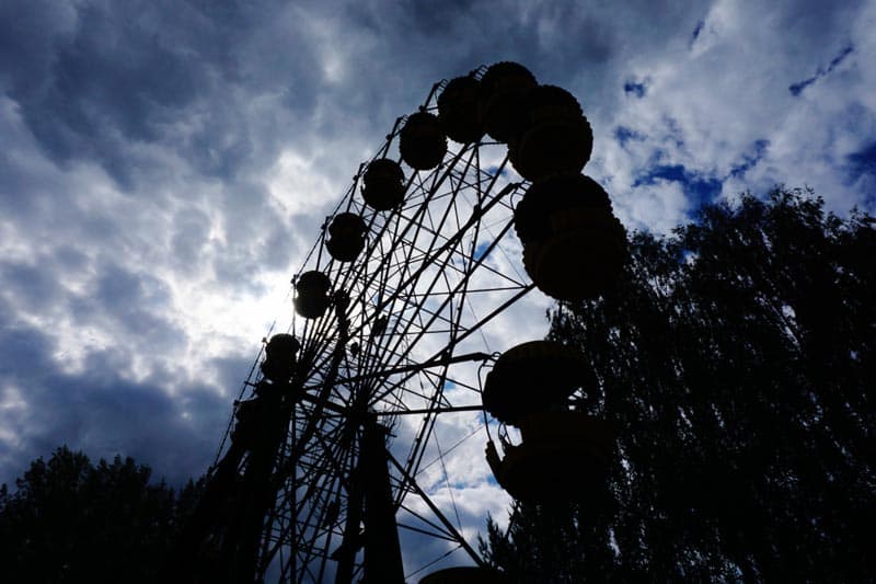 photos of chernobyl | ferris wheel sunset