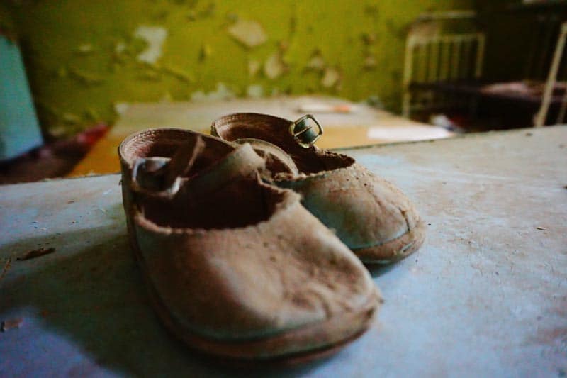 Chernobyl Pictures | baby's shoes 