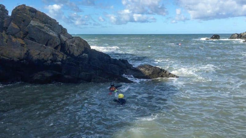 swimming to rocks in wales adventure trave