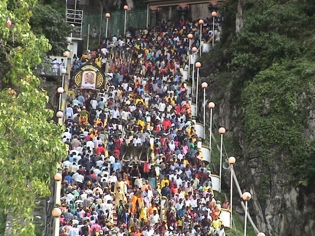 Thaipusam Malaysia steps to batu caves