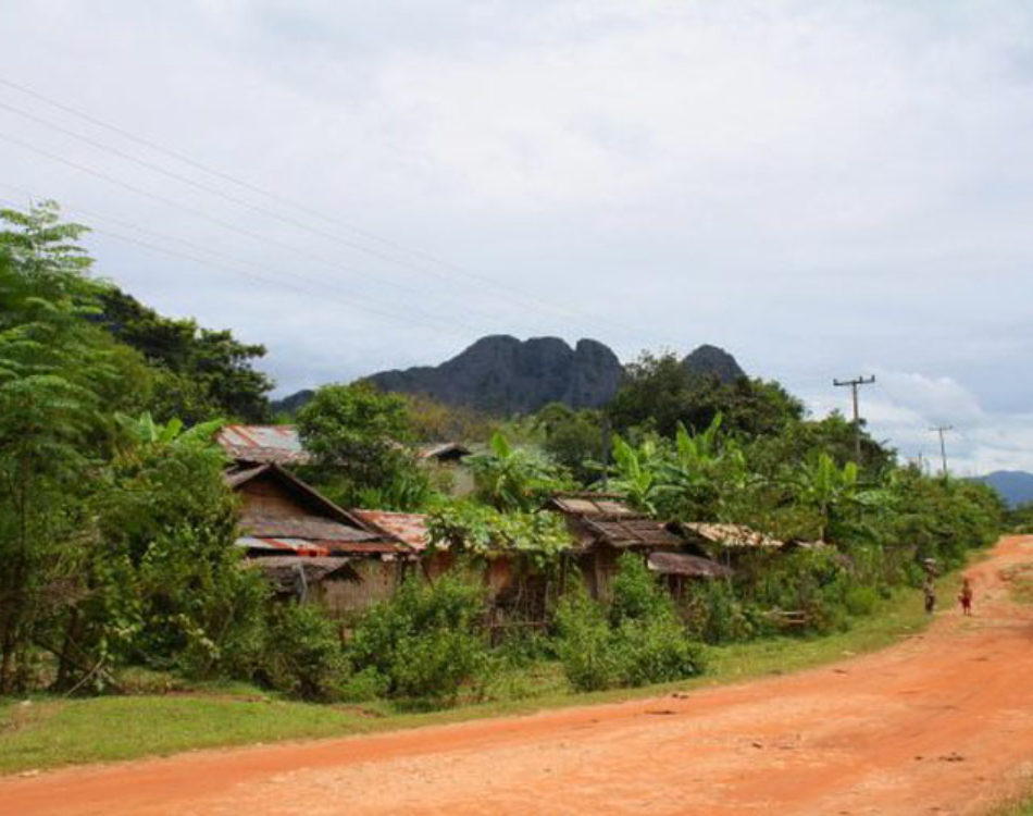 Cycling through the Countryside in Vang Vieng, Laos