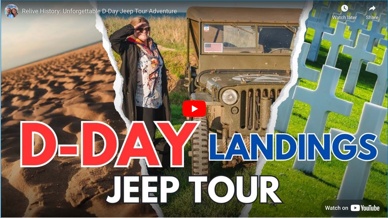 D-Day Landings Jeep Tour video