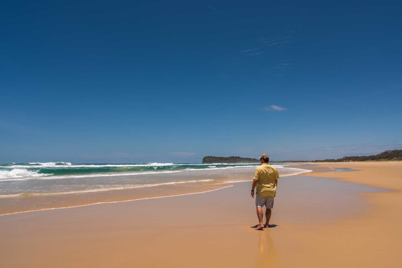 Dave walking on Daytona Beach