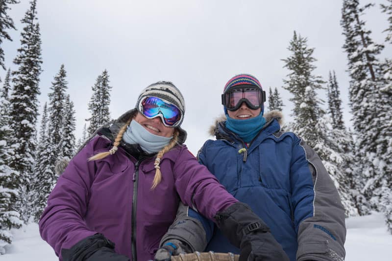 dogsledding banff deb