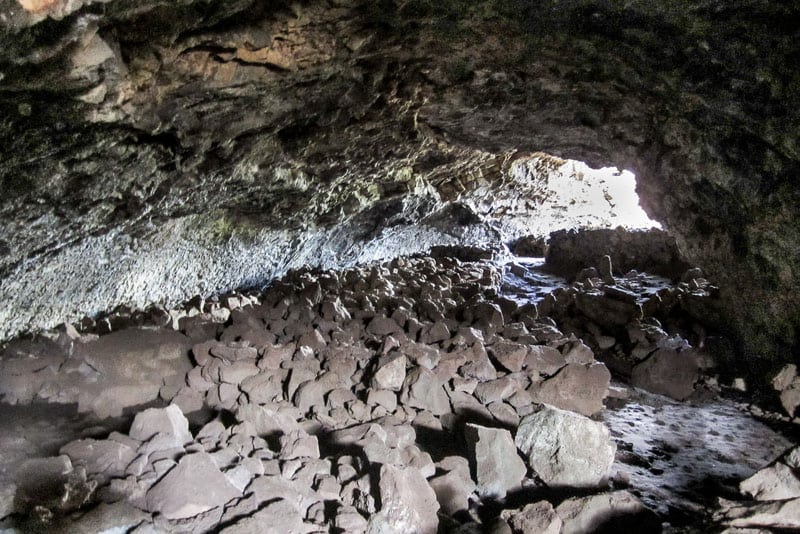easter island statues lava tunnel