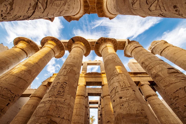 ancient temples in egypt karnak columns