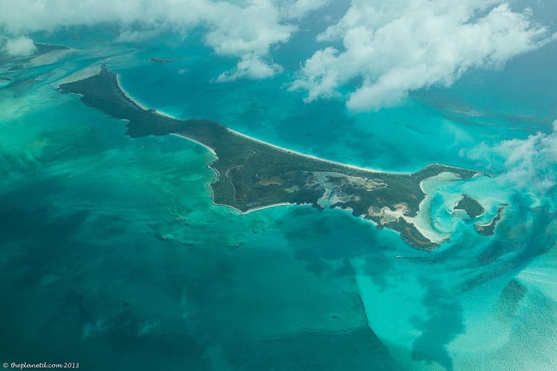 the exumas from above