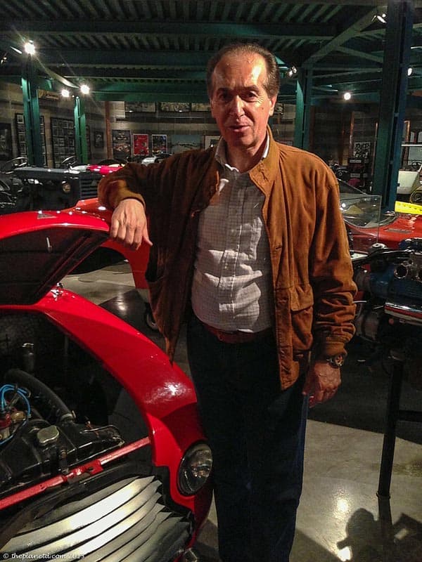 Fabio Lamborghini tours guests at the Lamborghini Museum
