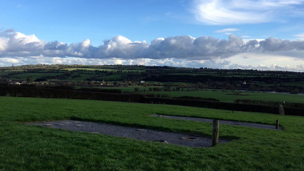 newgrange is surrounded by countryside