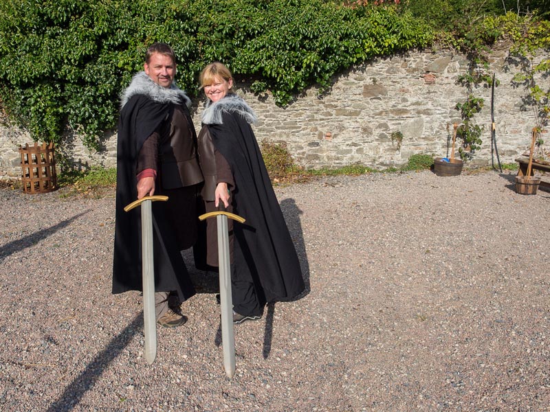 deb and dave with swords