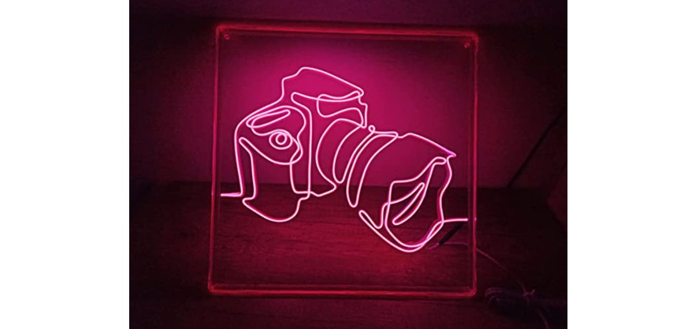 gift for photographers with style neon light