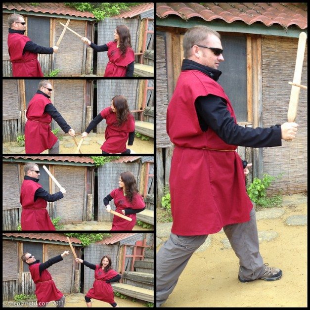 dave practicing gladiator