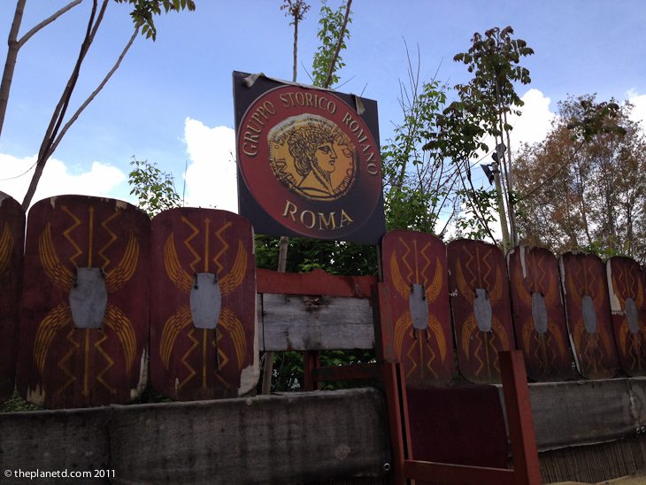 gladiator school rome sign