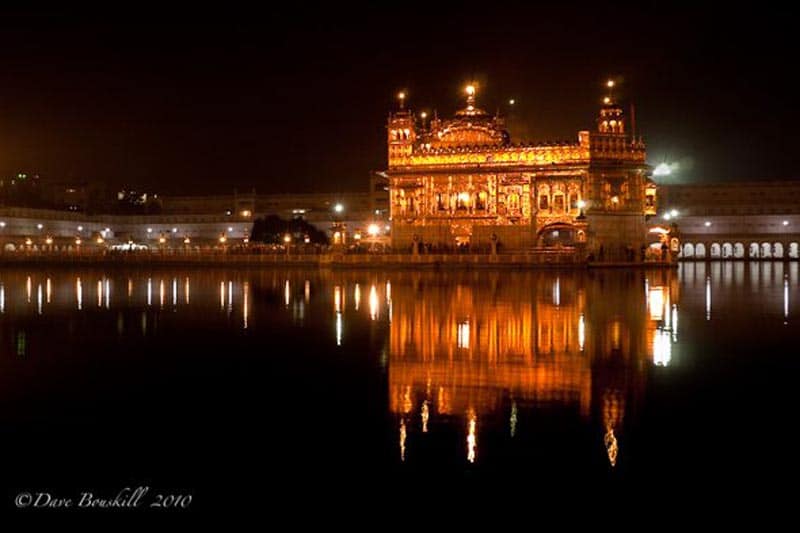 Golden Temple of Amritsar at night