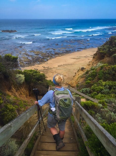 twelve apostles hike stairs to beach