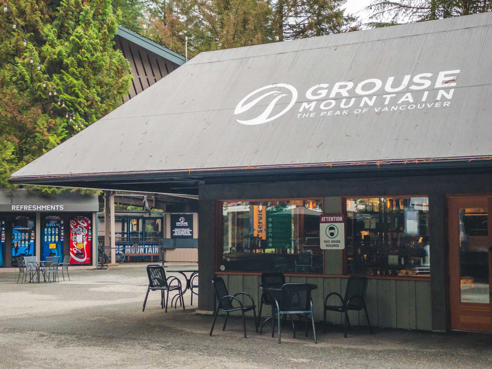 Entrance to Grouse Mountain near the Grouse Grind hiking trail in Vancouver.