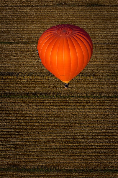 hot air ballooning the Gold Coast, Australia - above another balloon