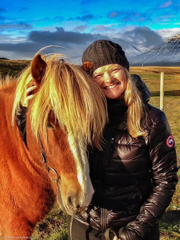 Deb with an Iceland horse