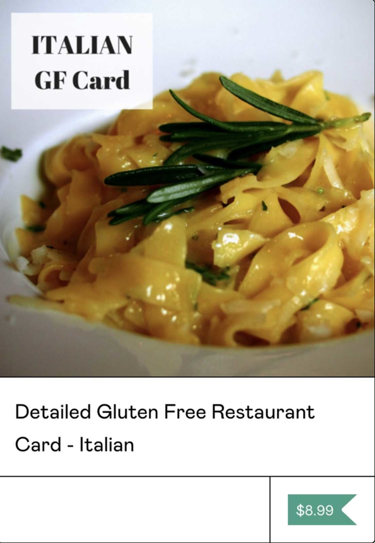 gluten free italian food guide