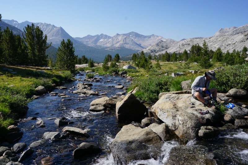 john muir trail hiking and water purification