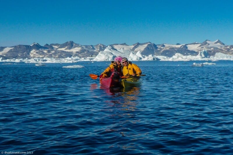 Dave with our expert kayaking guide Val in Greenland