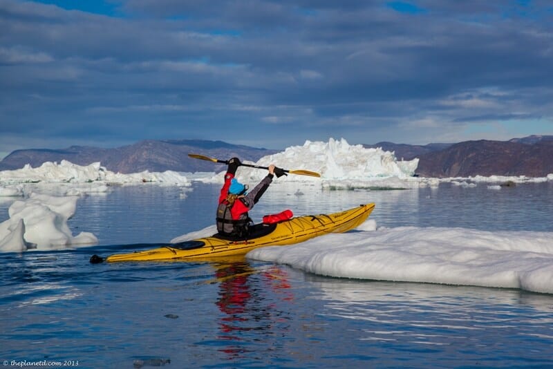 kayaking in Greenland Deb gains confidence