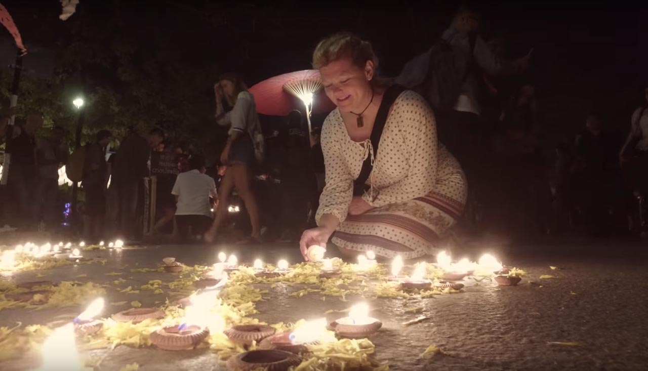 deb takes part in loy krathong thailand