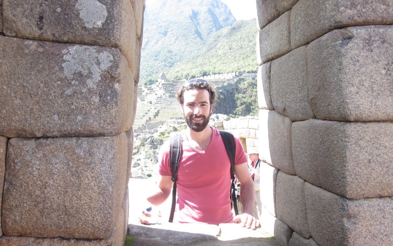 hiking Machu Picchu - window of the ruins