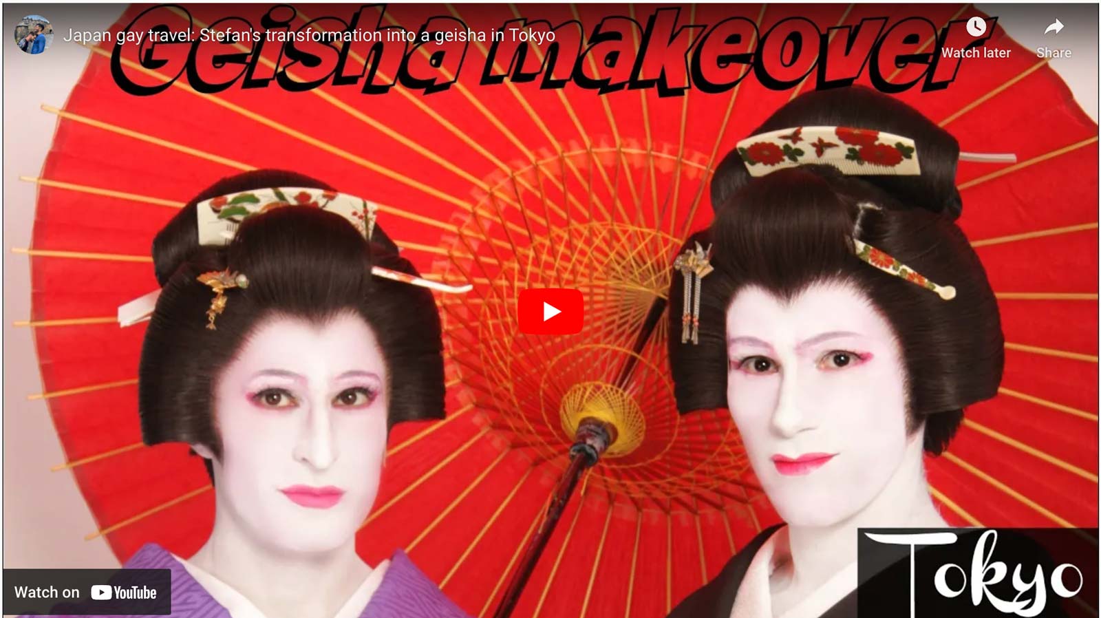 male geisha transformation video