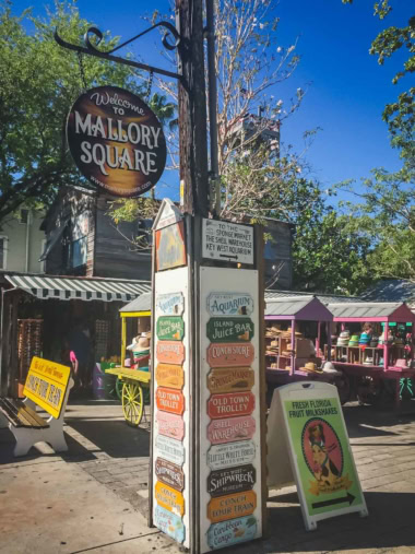 Mallory Square in Key West, a warm place to visit in December in the USA