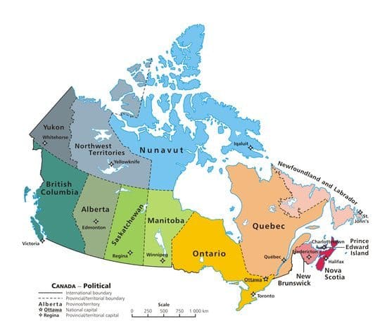 map of canada