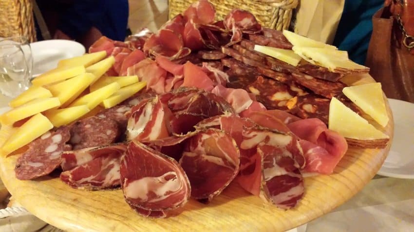 Mounds of meat and cheese