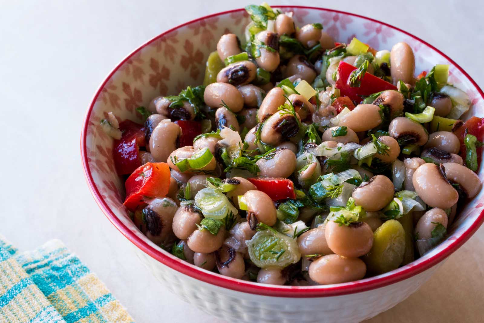 Mediterranean Food Black eyed Peas Salad