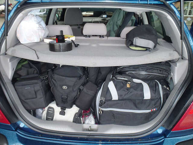 mongol rally packed car