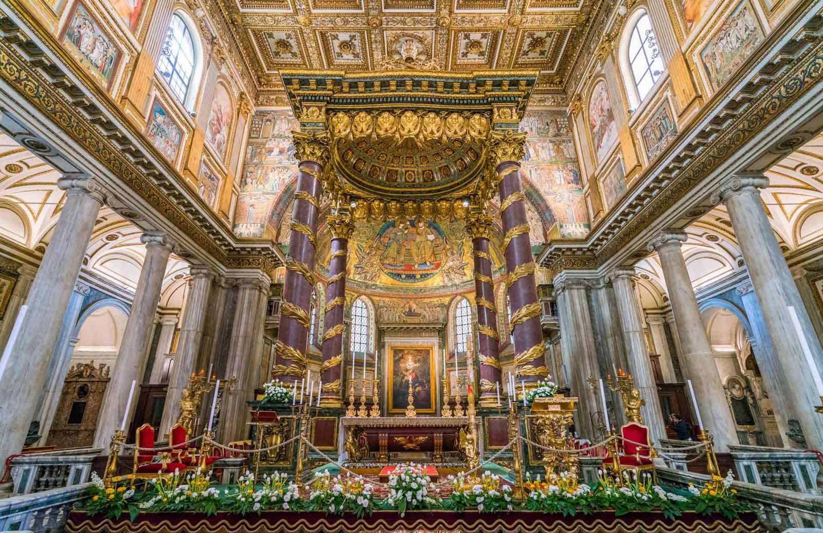 roman monuments santa maria maggiore basilica