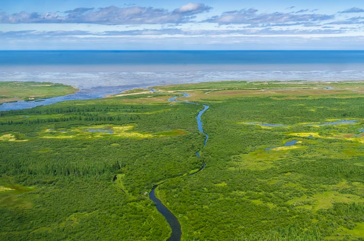 Hudson Bay Canada from above