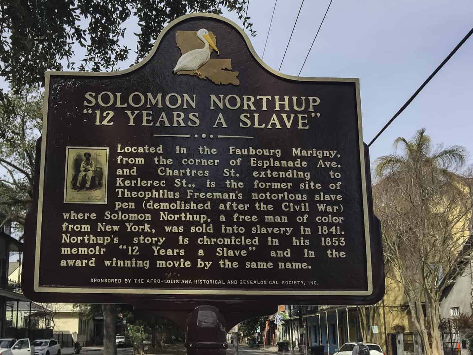 12 year's a slave monument new orleans itinerary