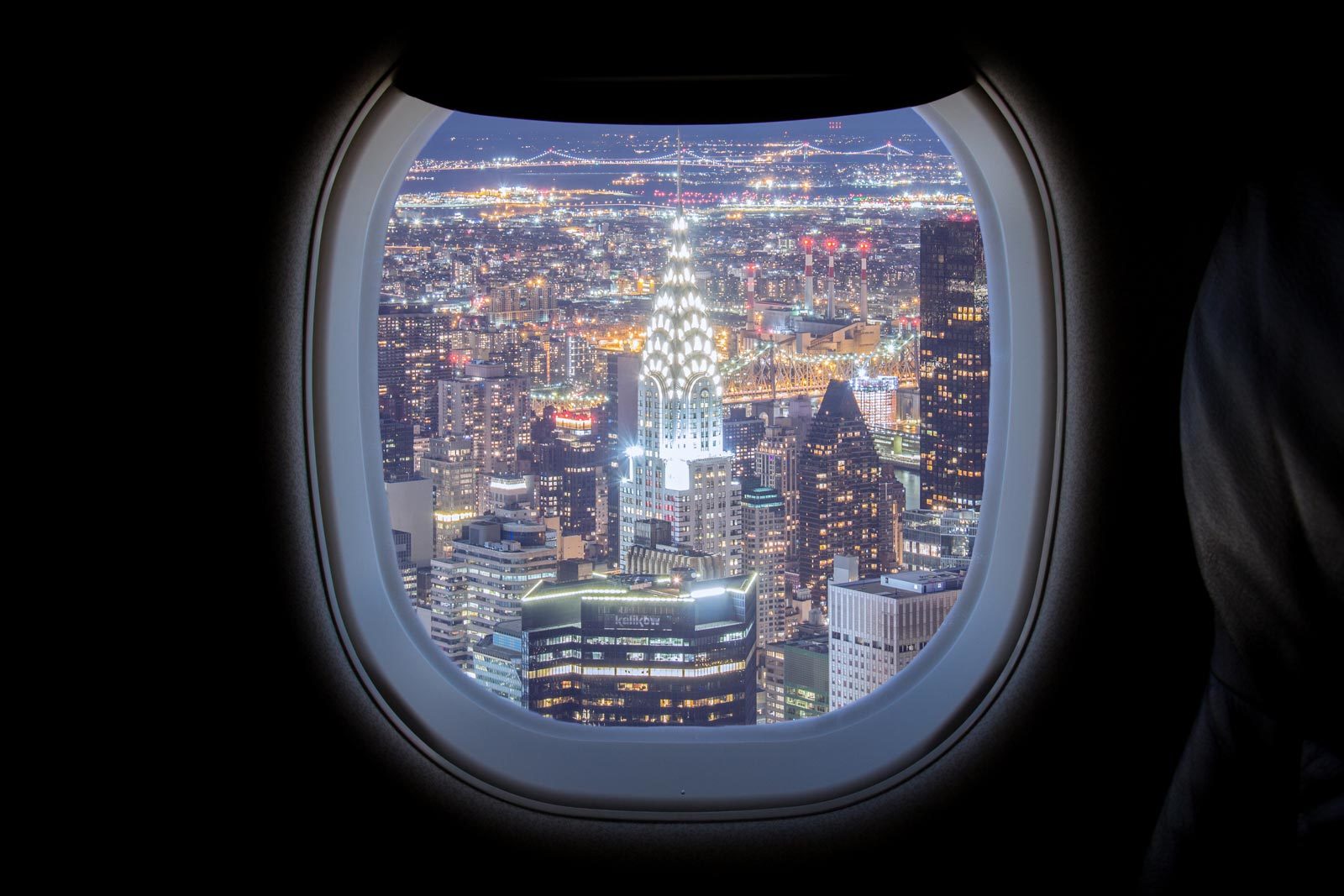 best nyc skyline views from the airplane