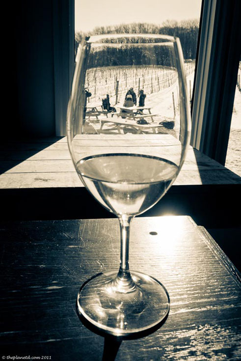 niagara winter winery tour glass
