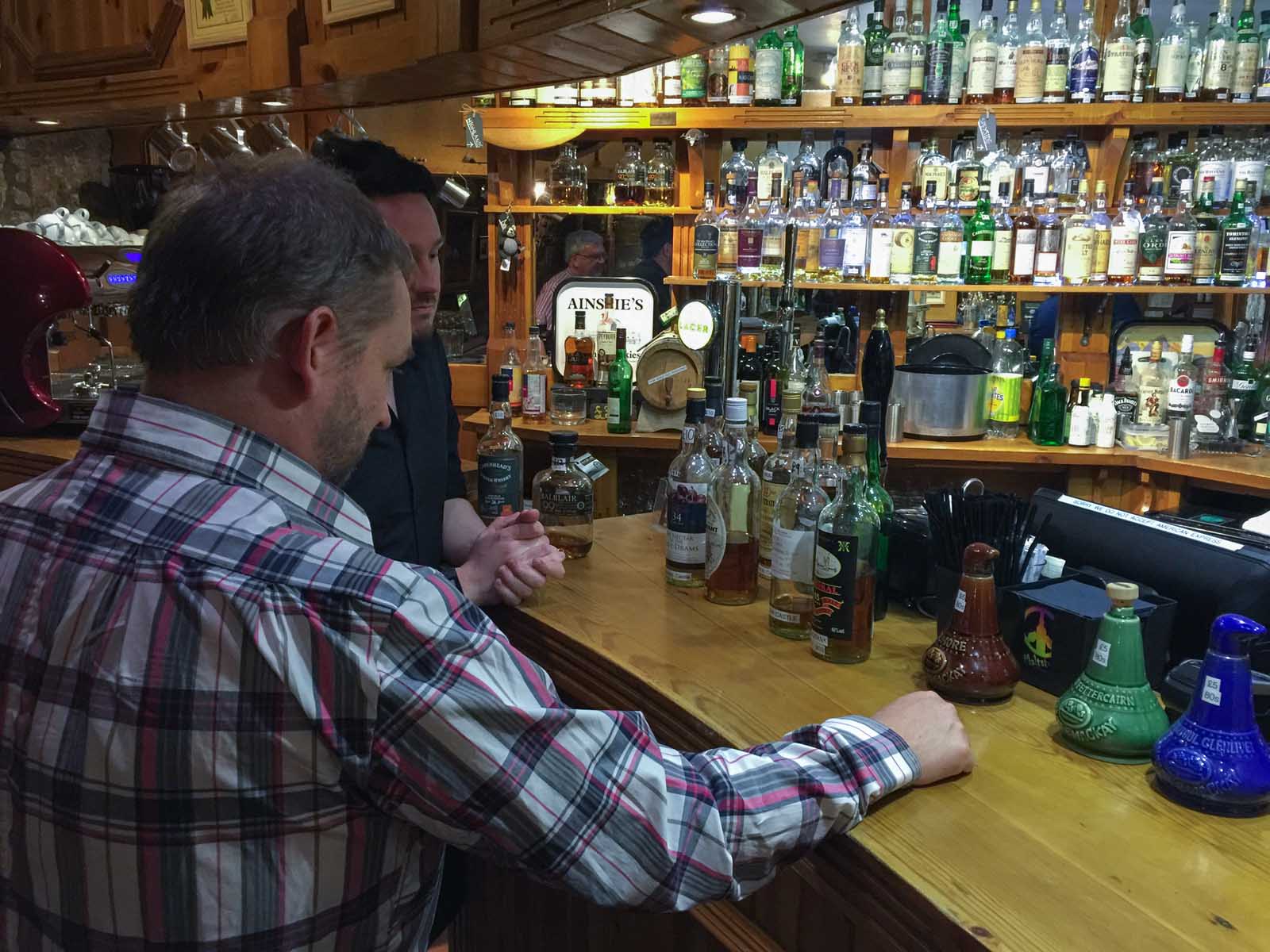 north coast 500 dornoch castle whisky bar