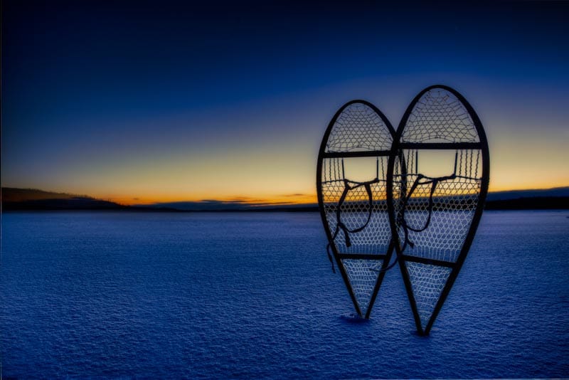 snowshoes in north Canada