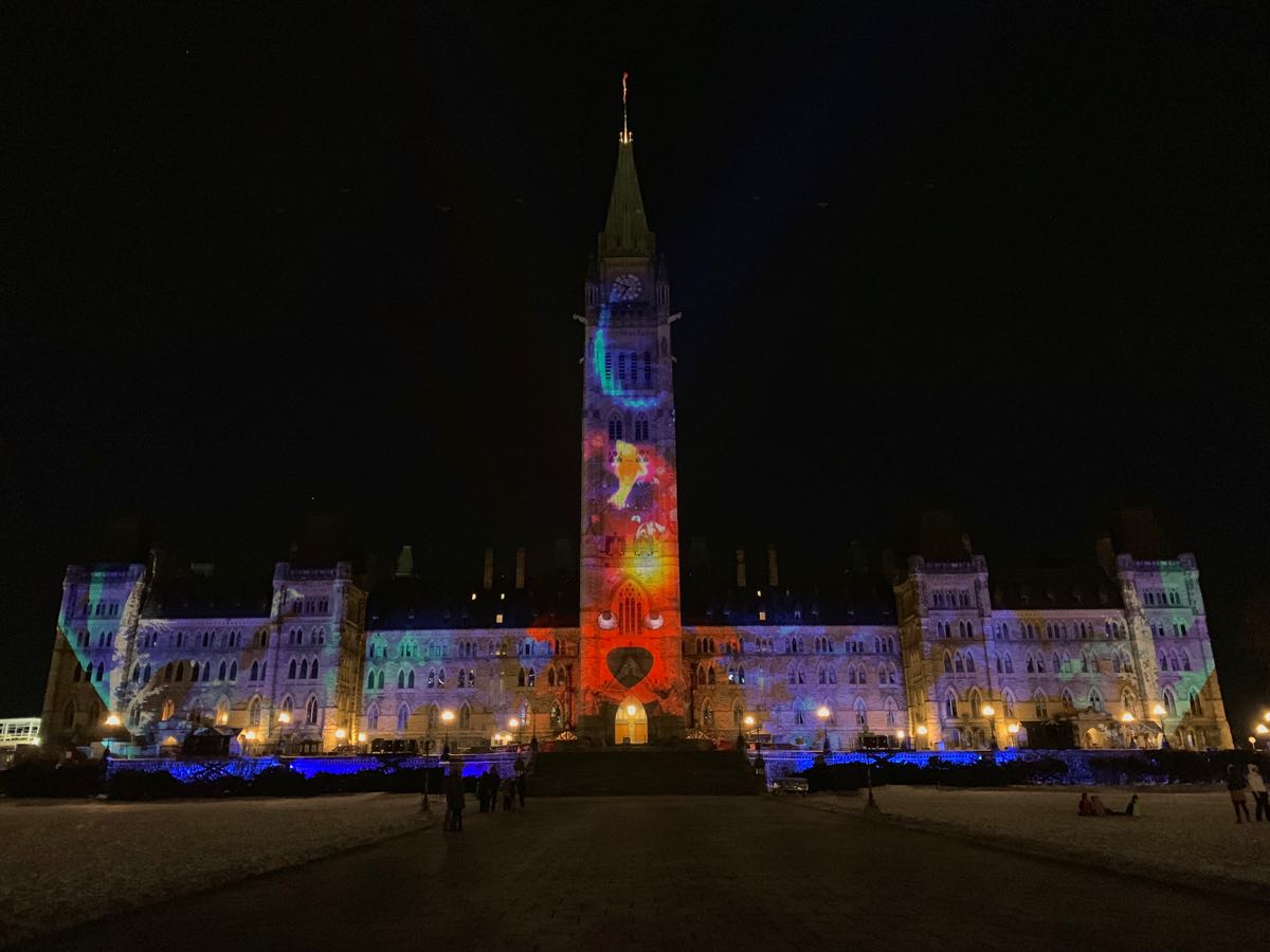Holiday Lights on Parliment Ottawa Attractions