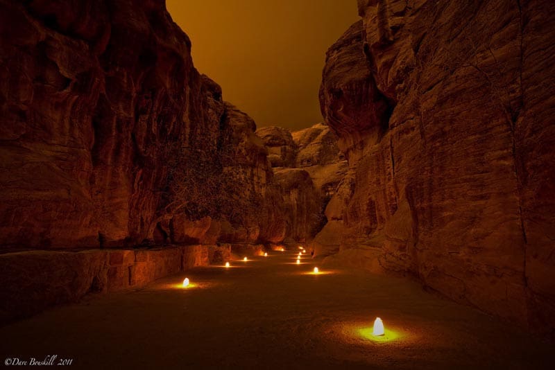 petra at night